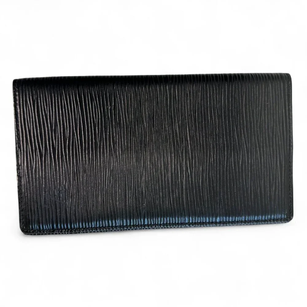 LOUIS VUITTON Epi Black Agenda Bi-Fold Notebook Cover, UNISEX